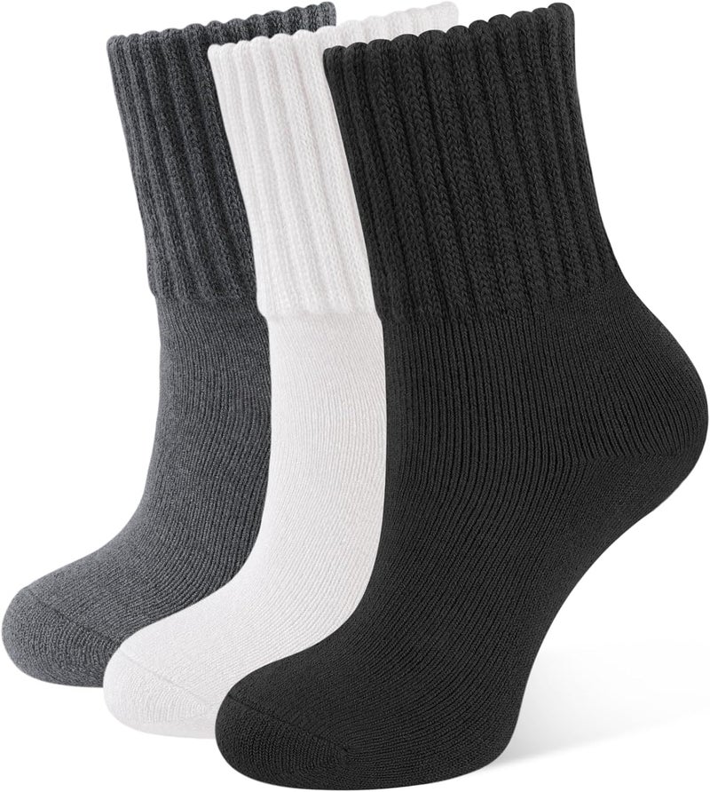 CLOSEMATE Womens Thick Full Cushioned Thermal Warm Boot Socks for Winter 3 Pairs - Image 1